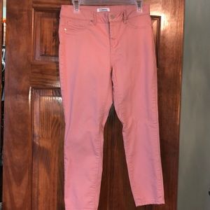 Light pink stretchy skinny jeans